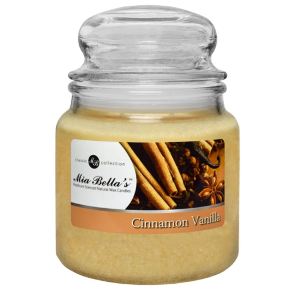 Cinnamon Vanilla Mia Bellas 16 oz Natural Palm Wax Candle